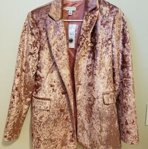 Topshop Crushed Velvet Blazer